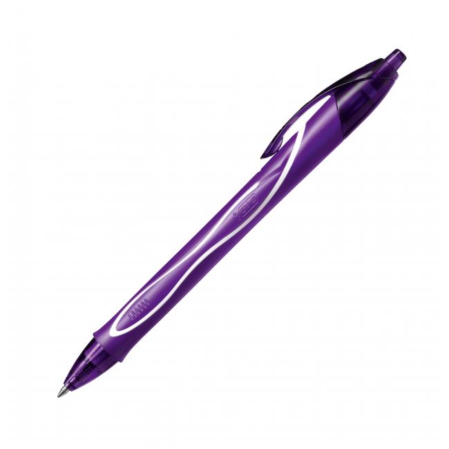 Gelové pero Bic Gelocity Quick Dry fialové