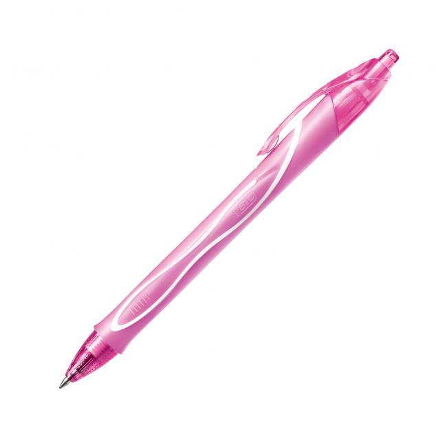 Gelové pero Bic Gelocity Quick Dry růžové