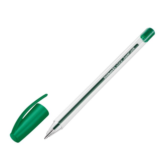 Kuličkové pero Pelikan Stick super soft zelené 50ks