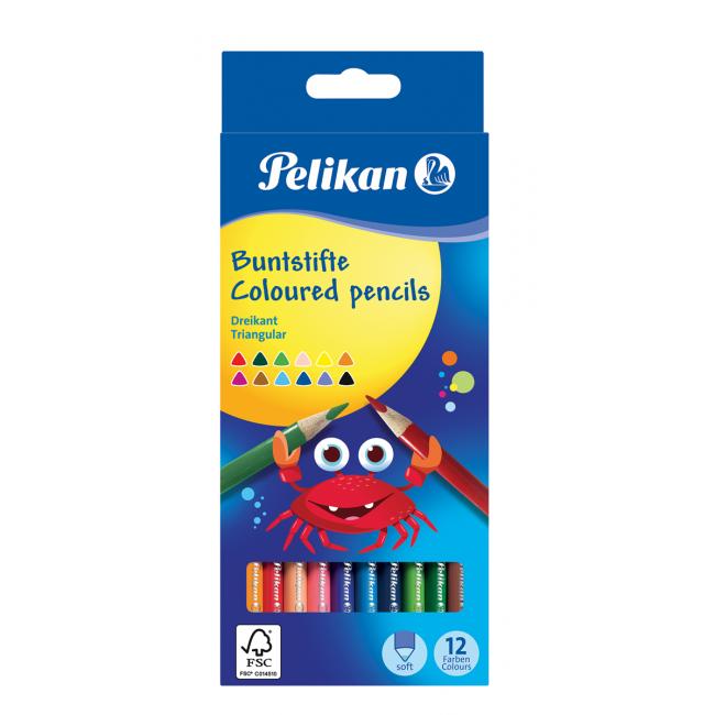 [PE700115] Barvičky Pelikan trojhranné tenké 12 ks
