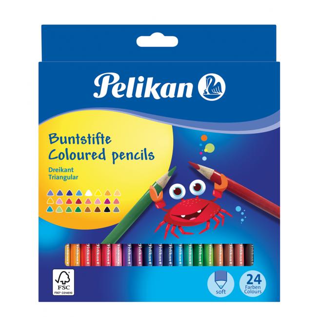 [PE700122] Barvičky Pelikan trojhranné tenké 24 ks