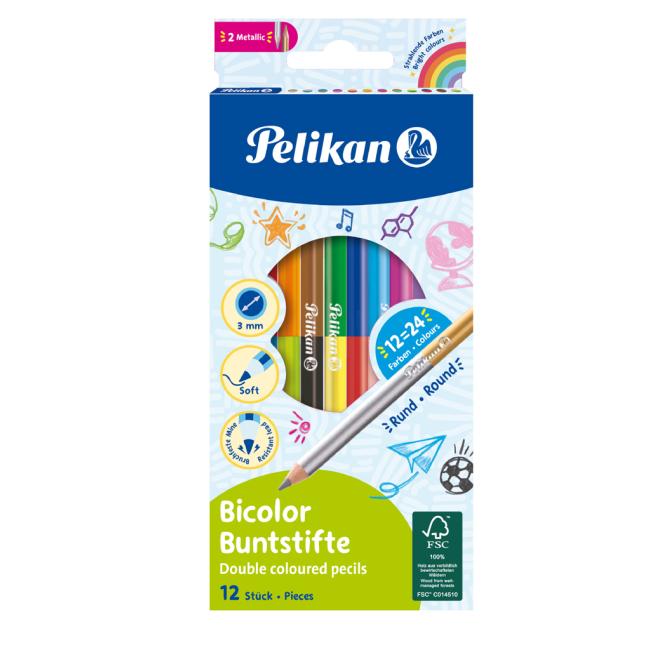 [PE700146] Barvičky Pelikan Bicolor 12 ks/24 barev