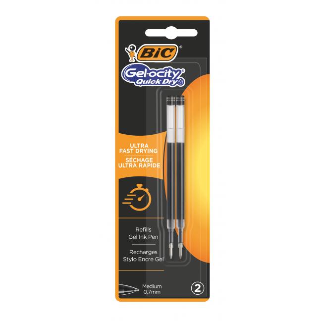 [BC967263] Náhradní náplň do gelového rolleru BIC Gelocity QUICKDRY Černá 2ks