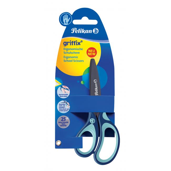 [PE803519] Nůžky Pelikan Griffix pro leváky v blistru modré