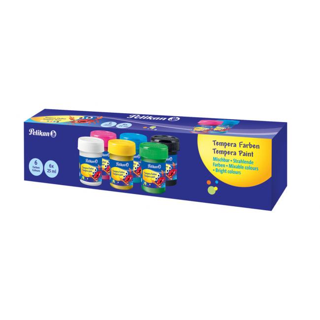 Temperové barvy Pelikan, 6 x 25ml