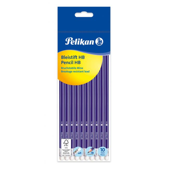 Tužka s gumou Pelikan HB 10ks