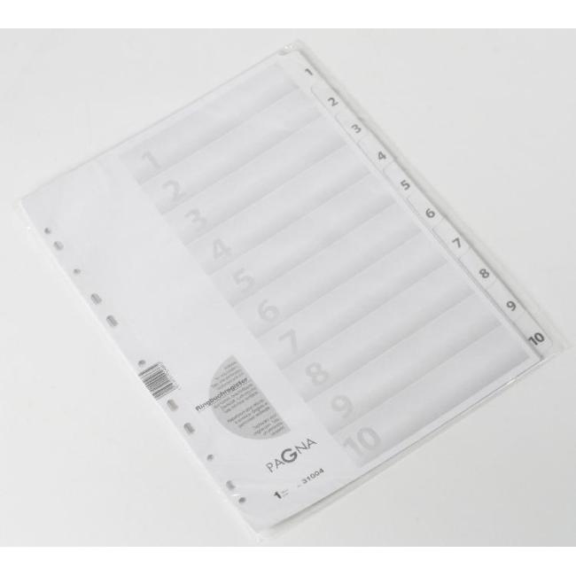 Kartonový rozřazovač PAGNA 10-dílný bílý