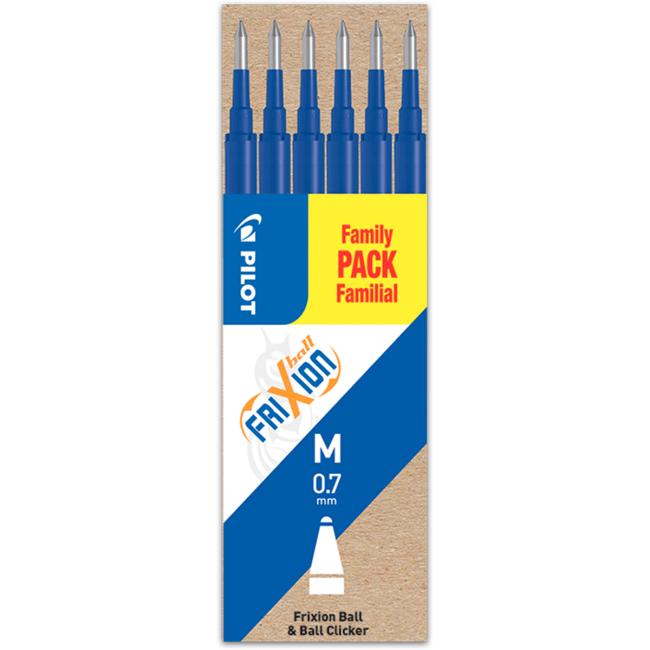 Náhradní náplň do gumovacího rolleru PILOT Frixion 0,7 mm modrá, 6 ks