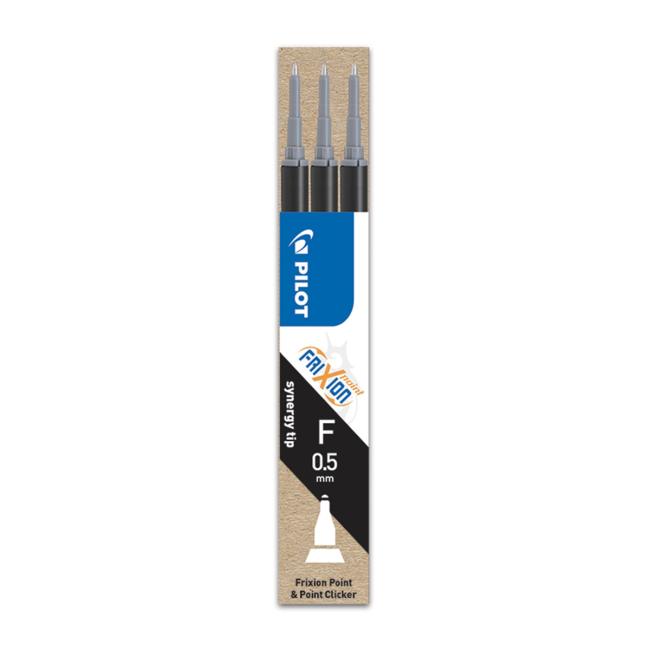 Náhradní náplň do gumovacího rolleru PILOT Frixion Point 0,5 mm černá 3ks