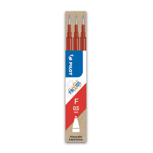 Náhradní náplň do gumovacího rolleru PILOT Frixion 0,5 mm červená, 3 ks