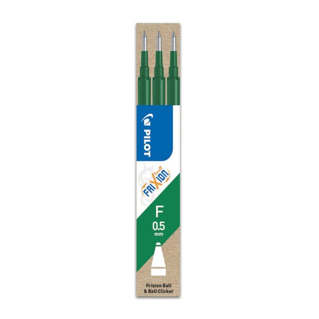 Náhradní náplň do gumovacího rolleru PILOT Frixion 0,5 mm zelená, 3 ks