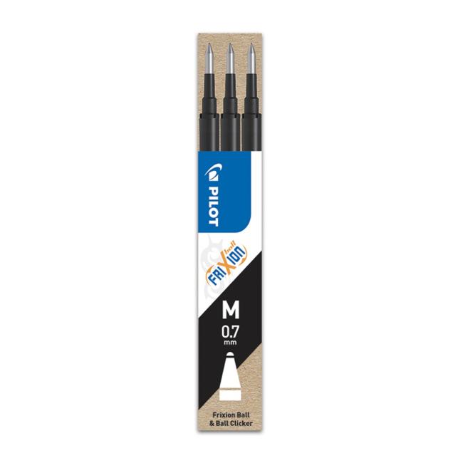 Náhradní náplň do gumovacího rolleru PILOT Frixion 0,7 mm černá, 3,ks