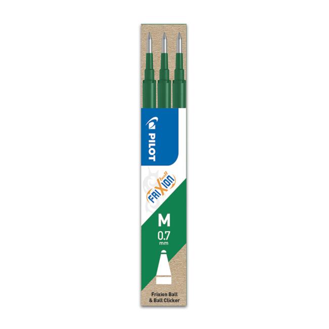 Náhradní náplň do gumovacího rolleru PILOT Frixion 0,7 mm zelená, 3 ks