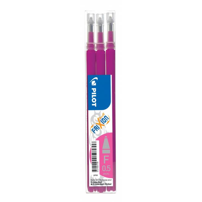Náhradní náplň do gumovacího rolleru PILOT Frixion 0,7 mm růžová 3ks