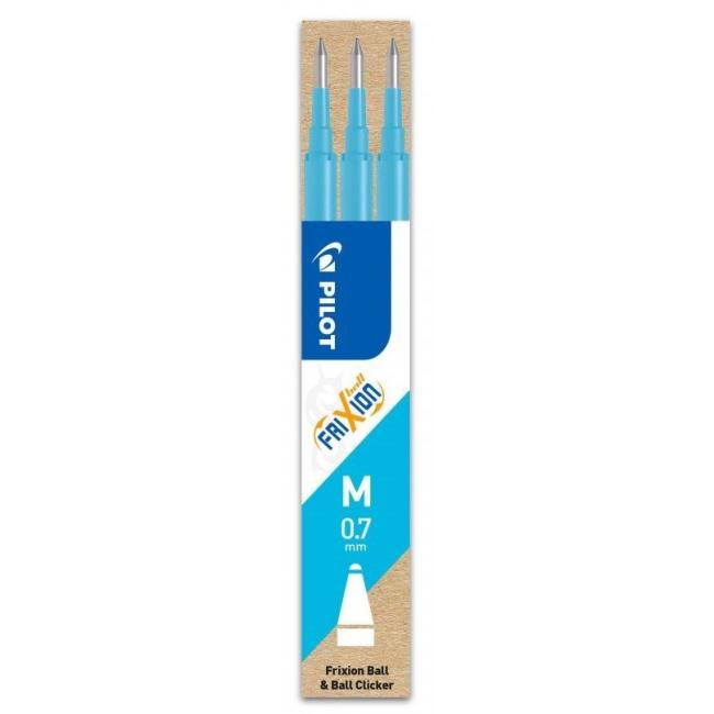 Náhradní náplň do gumovacího rolleru PILOT Frixion 0,7 mm světle modrá 3ks