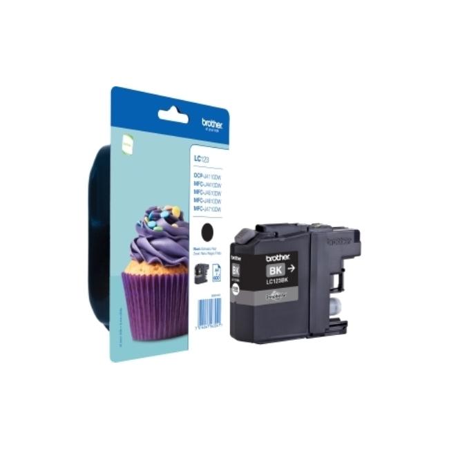 Inkoustová náplň Brother LC-123 pro DCP-J4110DW/ MFC-J4410DW/J4510DW/J4610DW black (600 str.)