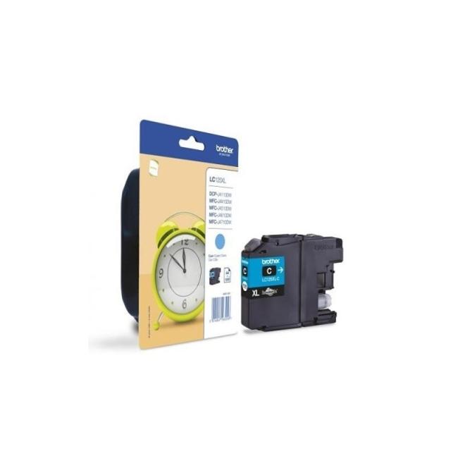 Inkoustová náplň Brother LC-125XL pro DCP-J4110DW/MFC-J4410DW/J4510DW cyan (1.200 str.)