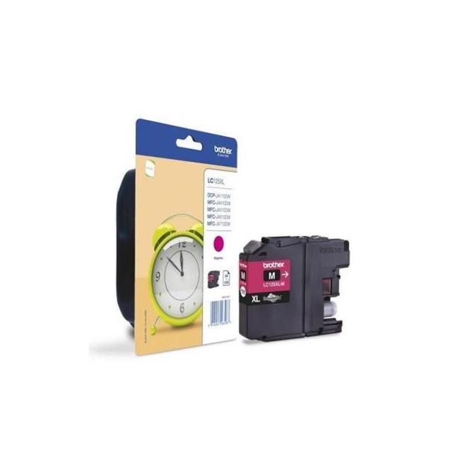 Inkoustová náplň Brother LC-125XL pro DCP-J4110DW/MFC-J4410DW/J4510DW magenta (1.200 str.)