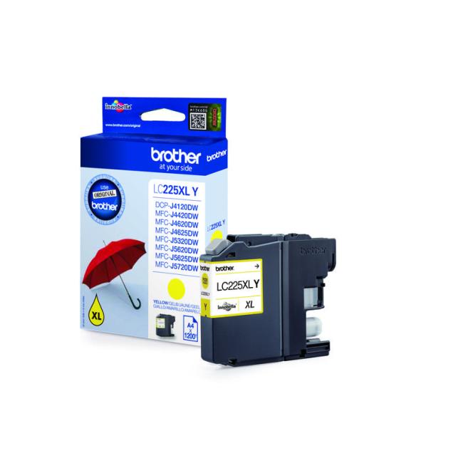 Inkoustová náplň Brother LC-225XL pro MFC-J5320DW/J5620DW/J5720DW yellow (1.200 str.)