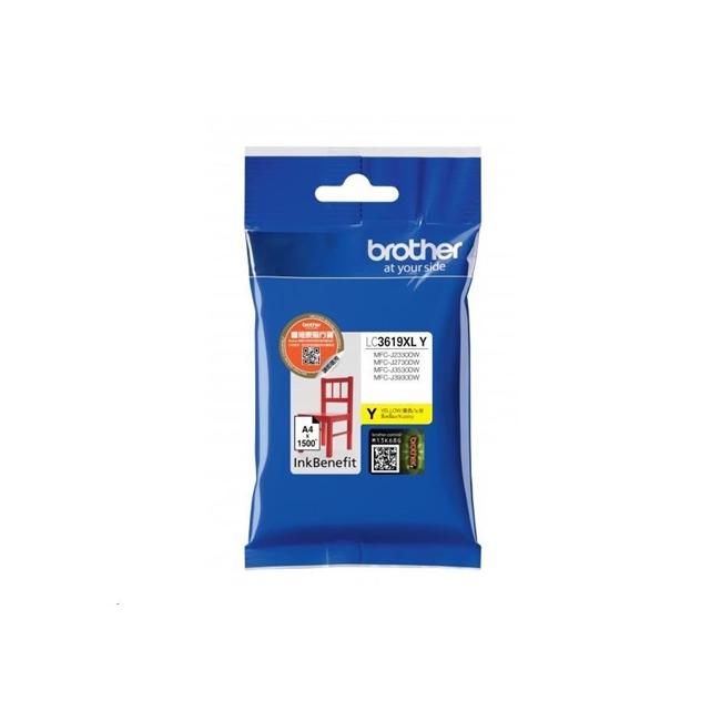 Inkoustová náplň Brother LC-3619XL pro MFC-J2330DW/J3530DW/J3930DW yellow (1.500 str.)