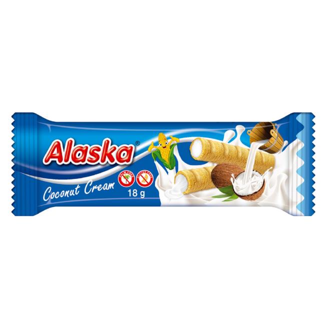 Trubičky Alaska plněné kokosovým krémem 18 g