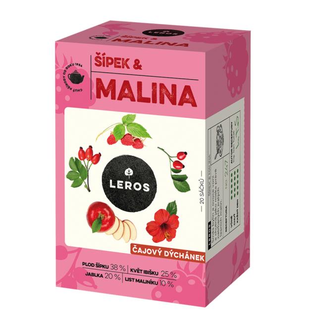 [PT103403] Čaj LEROS bylinný Čajová chvilka šipka & malina HB 20 x 2 g