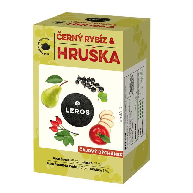 Čaj LEROS ovocný Čajová chvilka černý rybíz & hruška HB 20 x 2,5 g