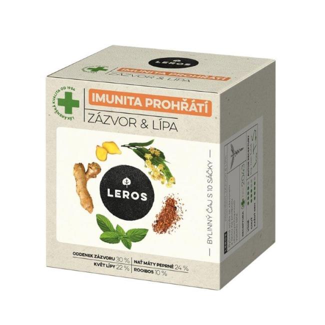 Čaj LEROS bylinný Natur Imunita lípa & zázvor HB 10 x 2 g