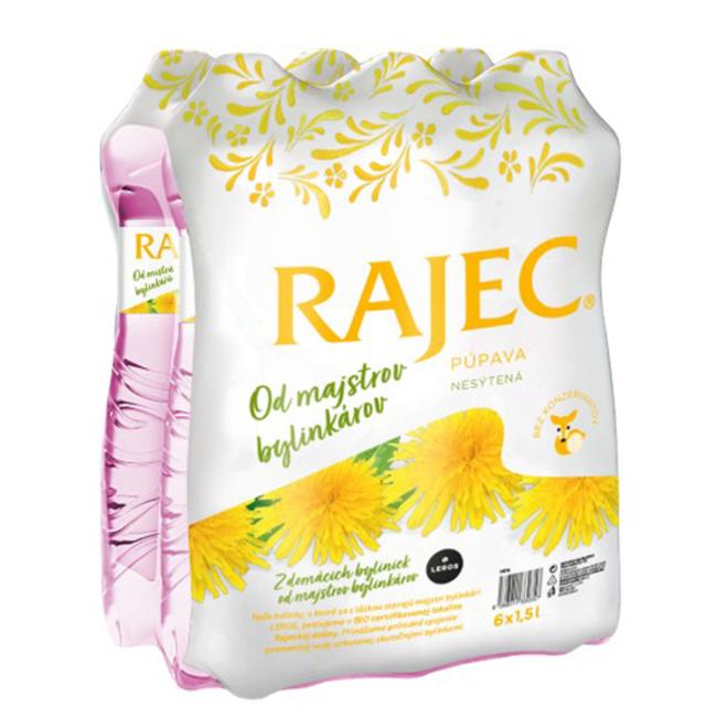 Pramenitá voda Rajec ochucená - pampeliška nesycená 6 x 1,5 ℓ