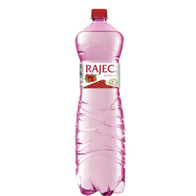 Pramenitá voda Rajec ochucená - brusinka jemně sycená 6 x 1,5 ℓ