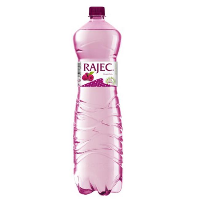 Pramenitá voda Rajec ochucená - malina jemně sycená 6 x 1,5 ℓ