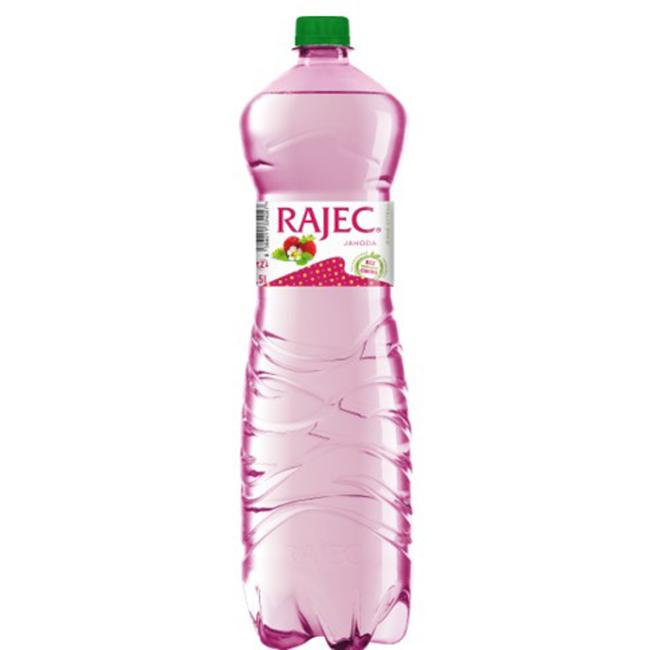 Pramenitá voda Rajec ochucená - jahoda jemně sycená 6 x 1,5 ℓ