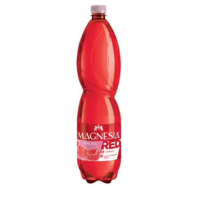 Minerální voda MAGNESIA red ochucená - malina 6 x 1,5 ℓ