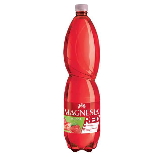 Minerální voda MAGNESIA red ochucená - jahoda 6 x 1,5 ℓ