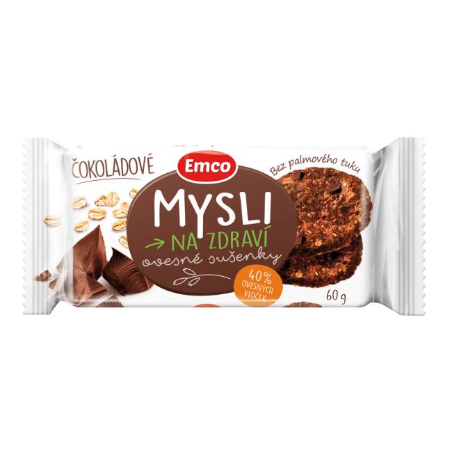[PT140002] Ovesné sušenky MYSLI 60 g čokoládové