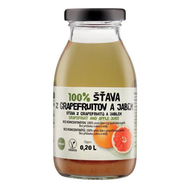 [PT301110] ZDRAVO šťáva 100% grapefruitová-jablečná 10 x 0,2 ℓ NEVRATNÉ SKLO