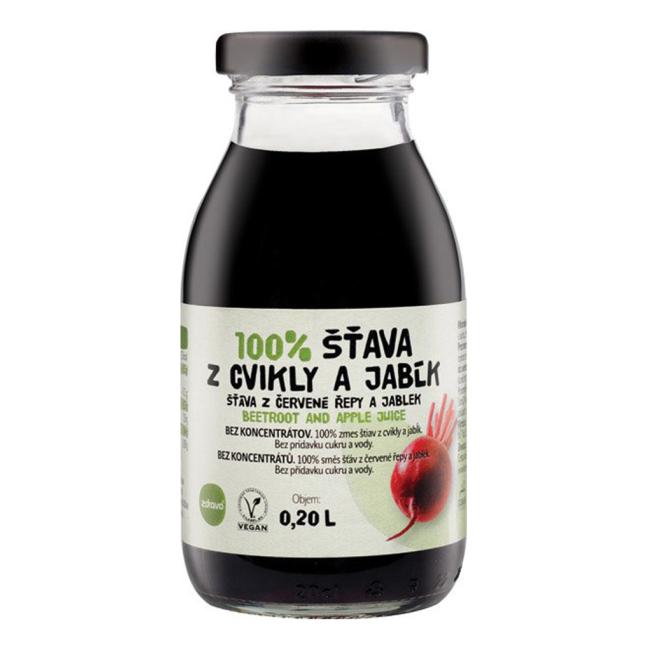 ZDRAVO šťáva 100% červeno-jablečná 10 x 0,2 ℓ NEVRATNÉ SKLO