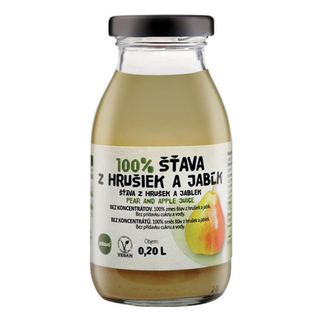 ZDRAVO šťáva 100% hruškovo-jablečná 10 x 0,2 ℓ NEVRATNÉ SKLO