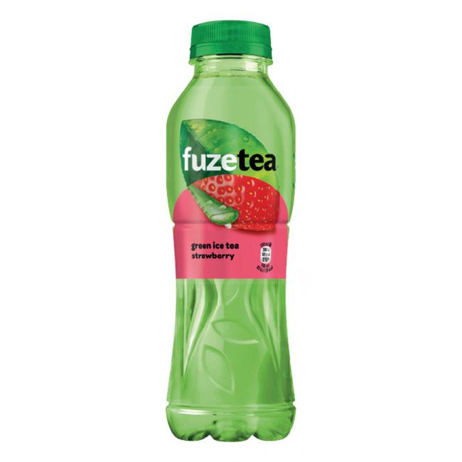 Zelený ledový čaj FUZETEA Aloe vera a jahoda 12 x 0,5 ℓ