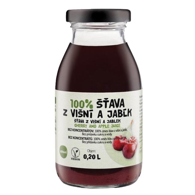 [PT373704] ZDRAVO šťáva 100% višnovo-jablečná 10 x 0,2 ℓ NEVRATNÉ SKLO