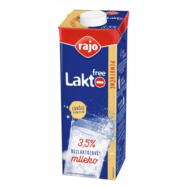[PT421011] Trvanlivé mléko Rajo plnotučné bezlaktózové 3,5% 1 ℓ