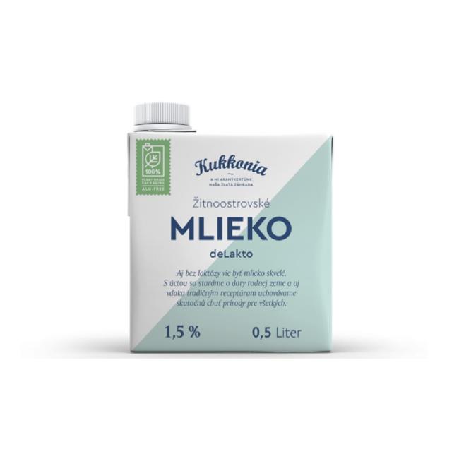 [PT421038] Trvanlivé mléko Žitnoostrovské Kukkonia bezlaktózové 1,5% 0,5 ℓ