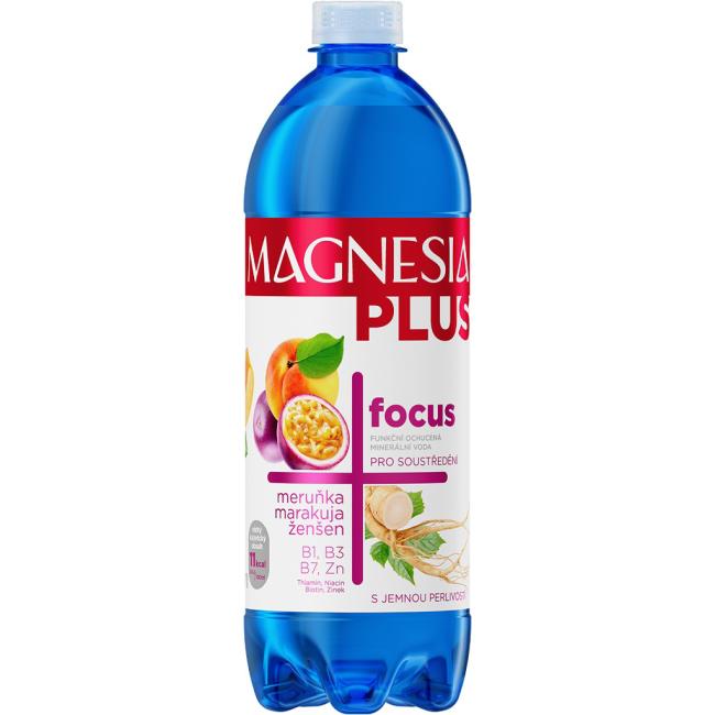 Minerální voda MAGNESIA Plus Focus meruňka, marakuja, ženšen 6 x 0,7 ℓ