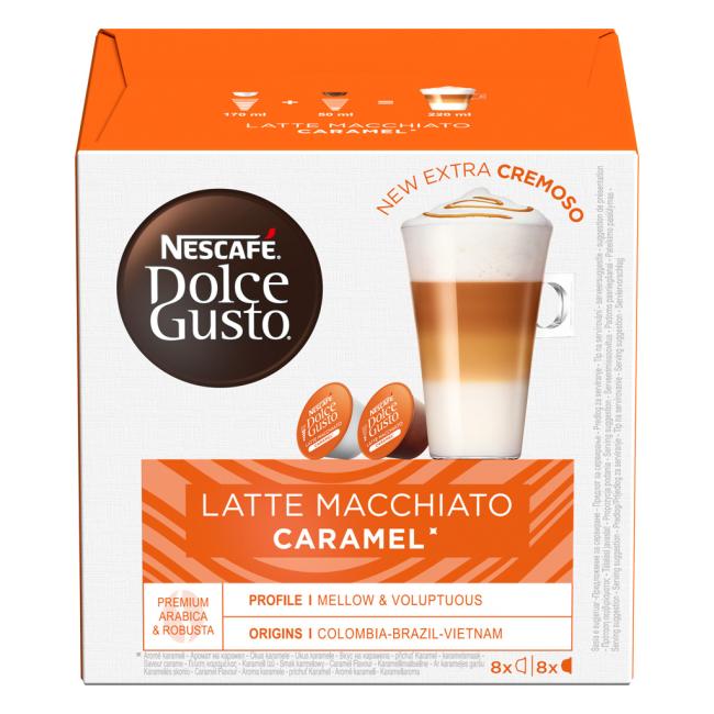 [PT502047] Kávové kapsle DOLCE GUSTO Latte Macchiato Caramel (16 ks)