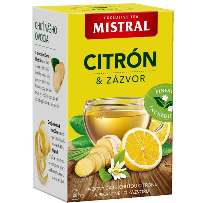Čaj MISTRAL ovocný Citron a zázvor HB 40 g