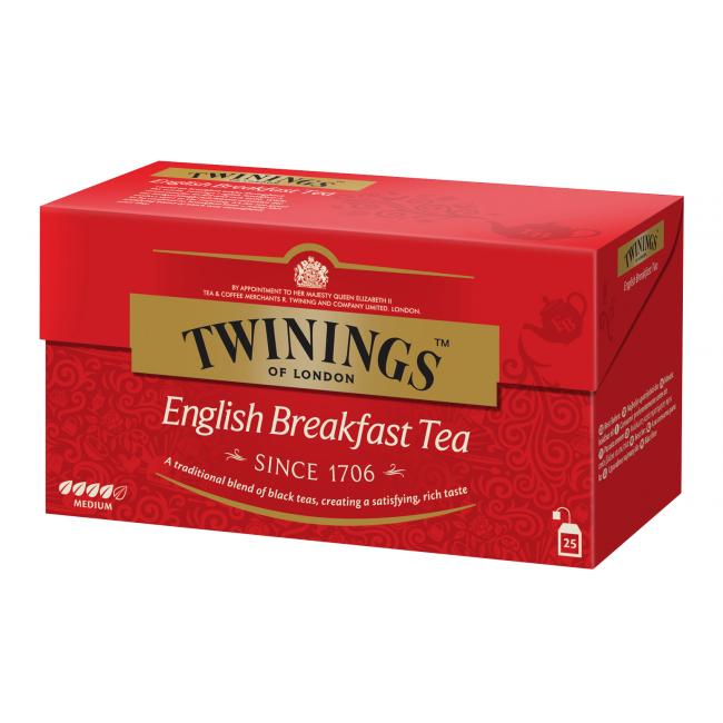 Čaj Twinings černý English Breakfast HB 25 x 2g