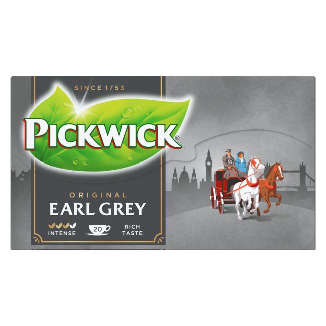 Čaj PICKWICK černý Earl Grey 20x1,75g(35g)/20x2g(40g)