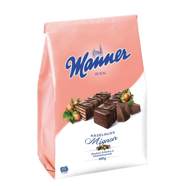 [PT800090] Oplatky Manner Mignon lískooříškové 400 g
