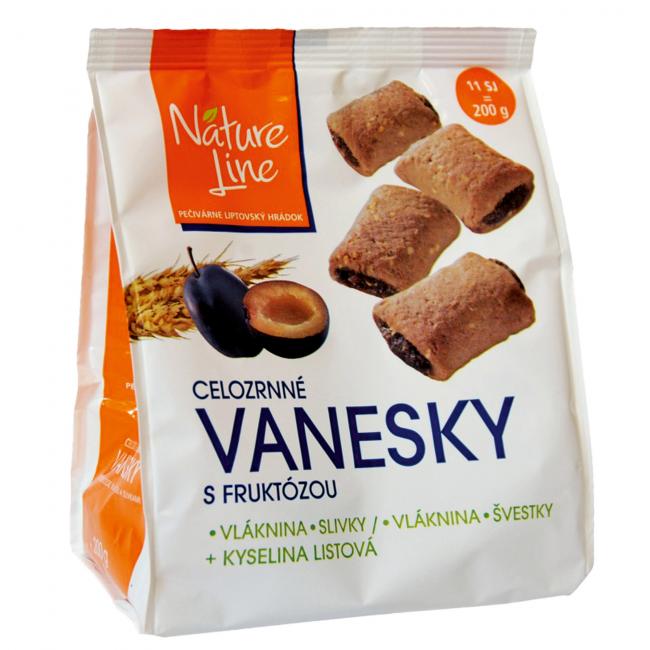 [PT800158] NATURE LINE sušenky celozrnné VANESKY se švestkami 200g