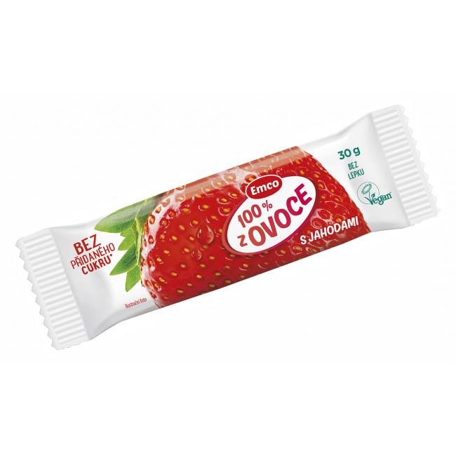 Tyčinka EMCO 100% z ovoce 30 g jahoda